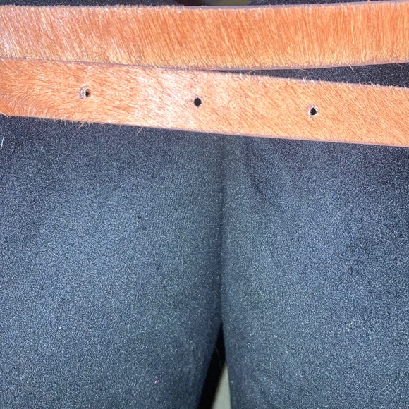Concrete Jungle Skinny Belt XL X  Large Leather Calf Hair